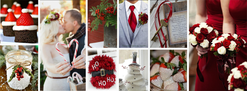 Christmas Themed Wedding Collage Premier Bridal Shows