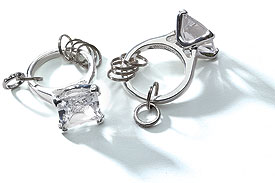 Diamond Ring Keychain offered free to the first 50 brides attending a Premier Bridal Show