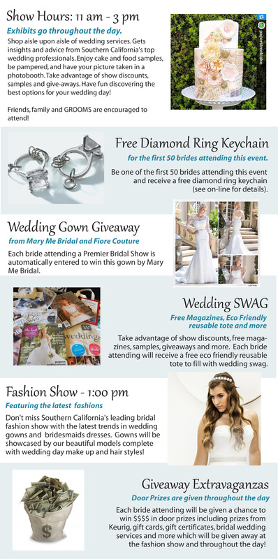Show Features for Premier Bridal Shows Wedding Show at the DoubleTree by Hilton in Orange