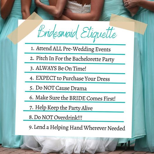 Bridesmaid Etiquette